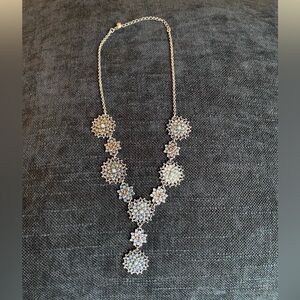 Lucky Brand Silver Floral Necklace